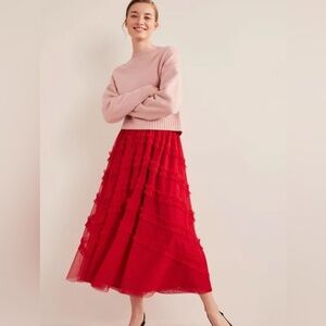 Boden Tulle Occasion Midi Skirt Size 8